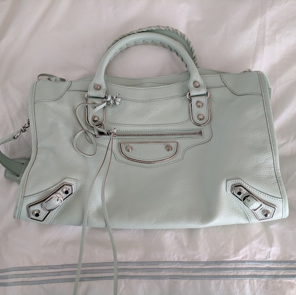 SOLD! BALENCIAGA Metallic Edge City Vert Anis - Picture 5 of 7